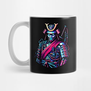 Samurai of the Future - Cyber Warrior Pixel Art Mug